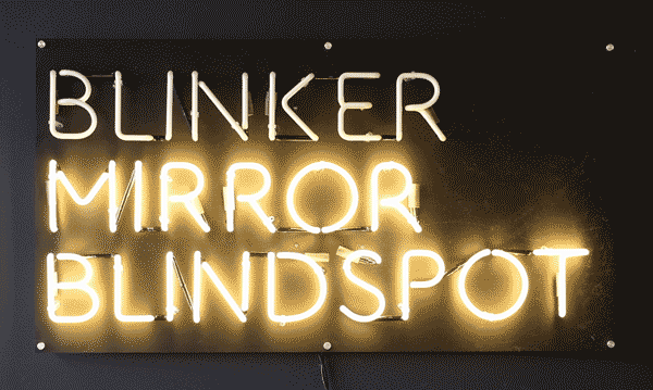 Blinker Mirror Blindspot neon sign