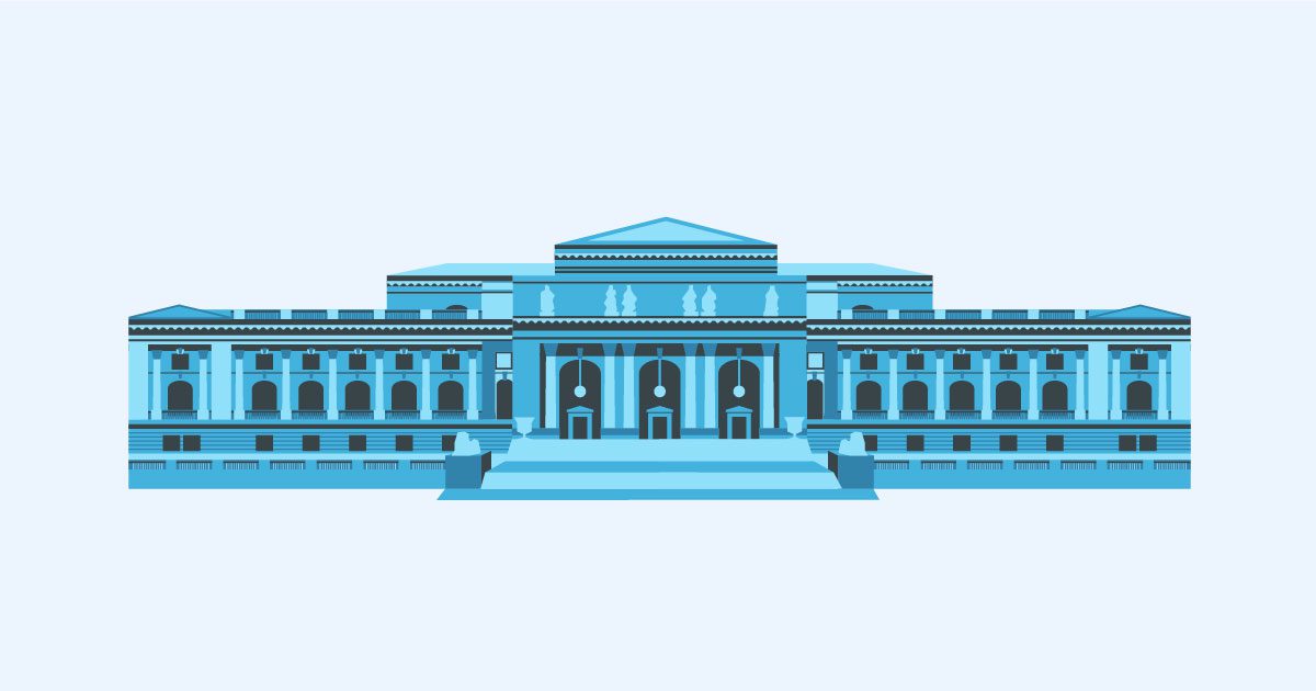 An Illustration of a building in the Tech Systems style