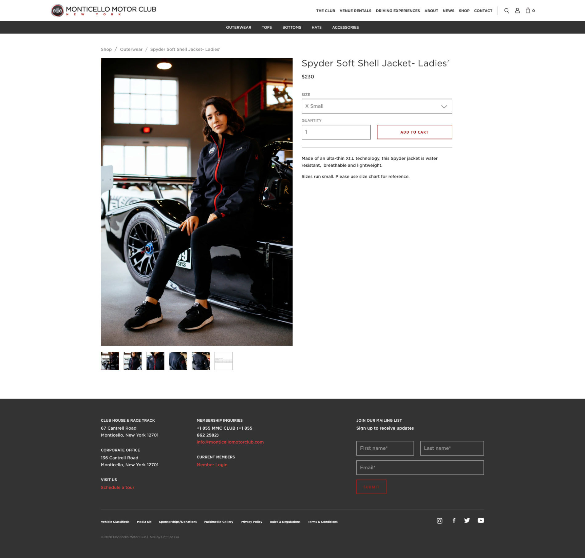A screenshot of the MMC website Shop product page