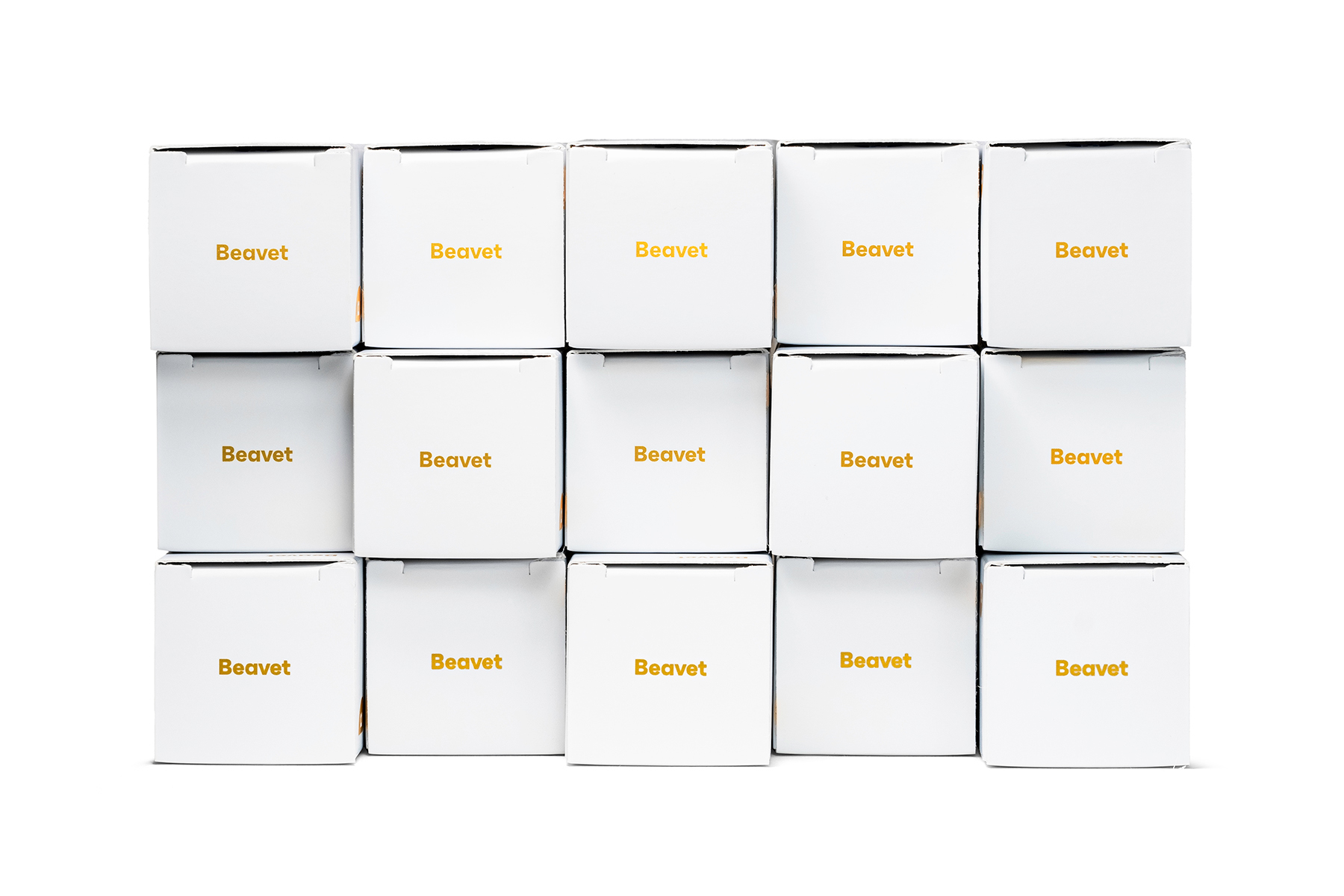 Photograph of several beavet boxes lined up and showing the tops.